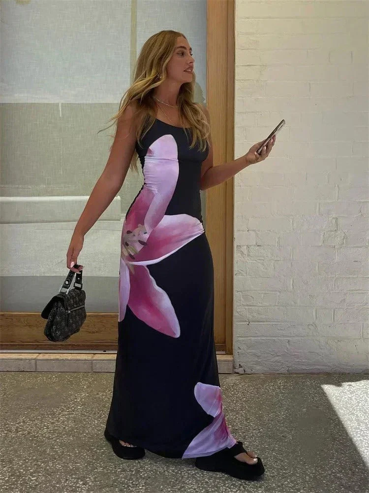 Grace® | Elegant Long Dress With Floral Design For Summer Occasions - Image 10