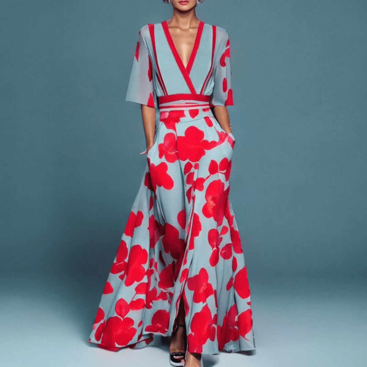 Graciela® | Floral Print Maxi Dress