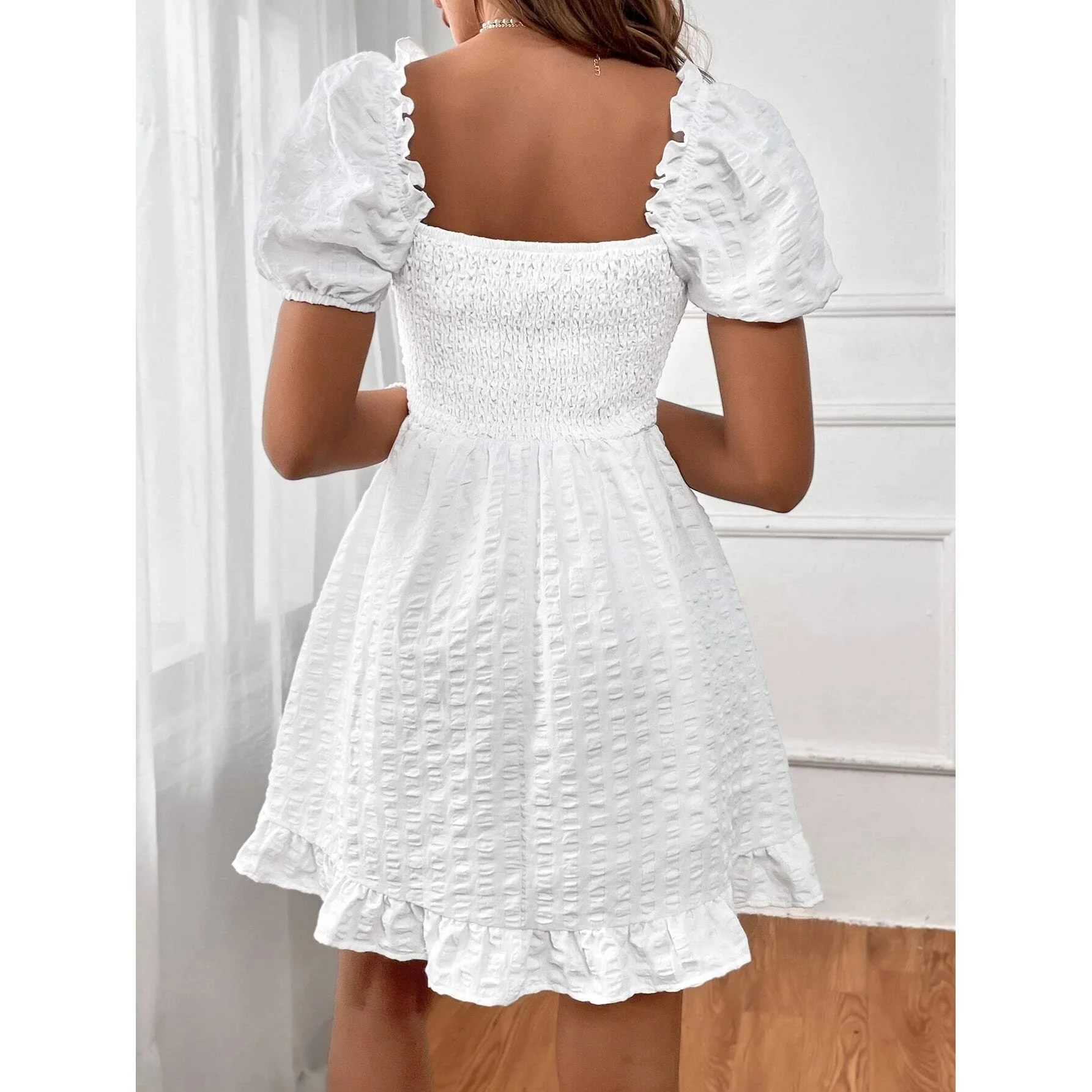 Graciela® | Women'S Beach Dress With Casual Smocked Top And Charming Ruffle Hem - Image 4