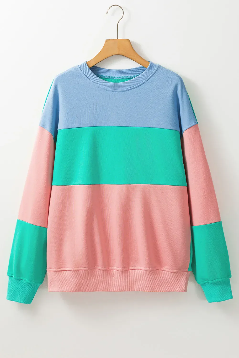 Greta | Color block sweatshirt with a crew neck and long sleeves - Image 4
