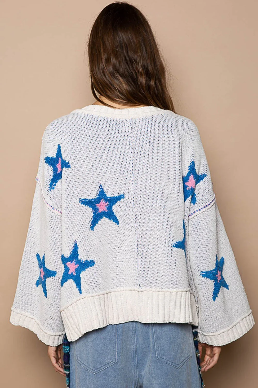 Greta | Long sleeve sweater with star patch - Image 3