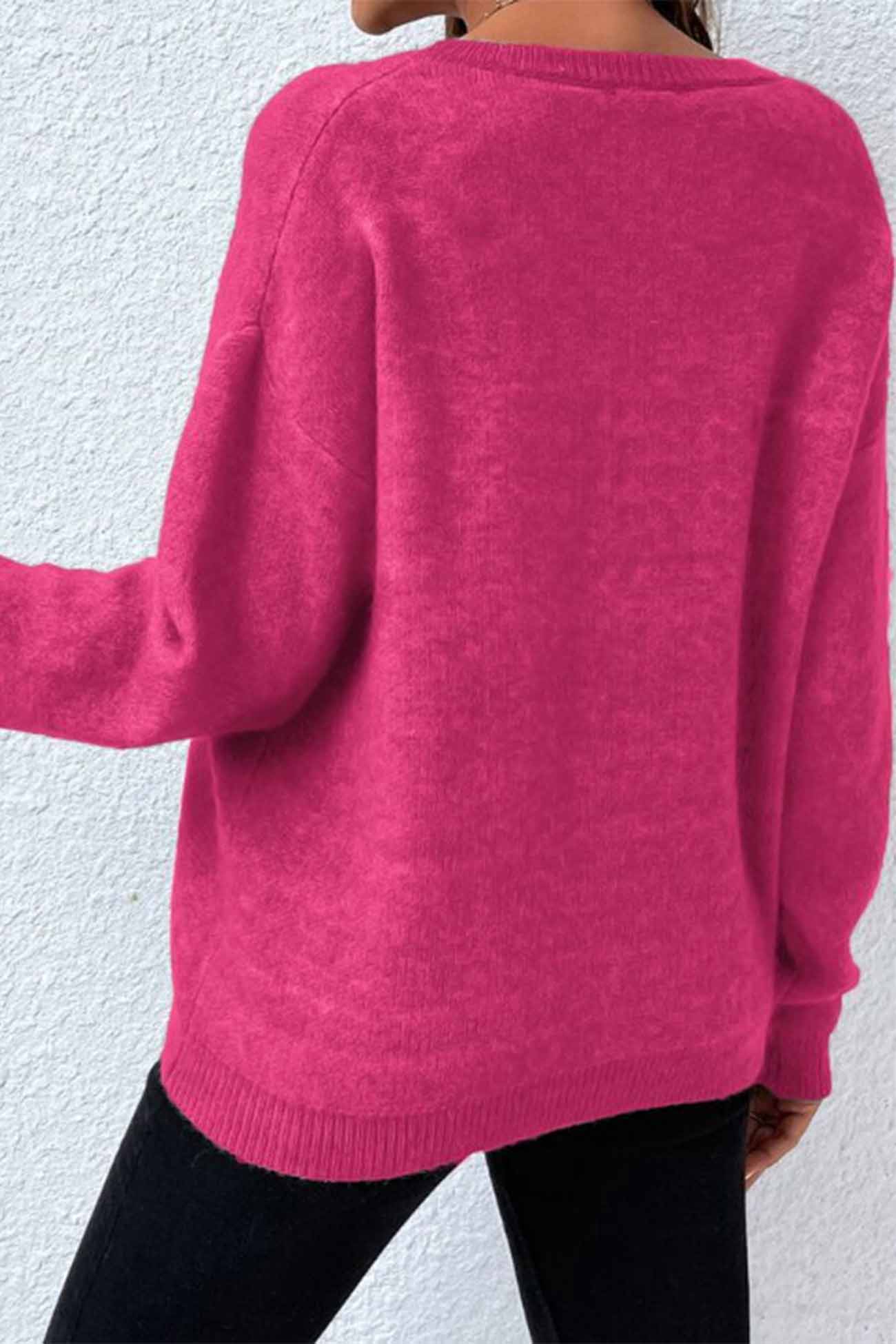 Greta | Long-sleeved knitted jumper with a crew neck and a star pattern - Image 7