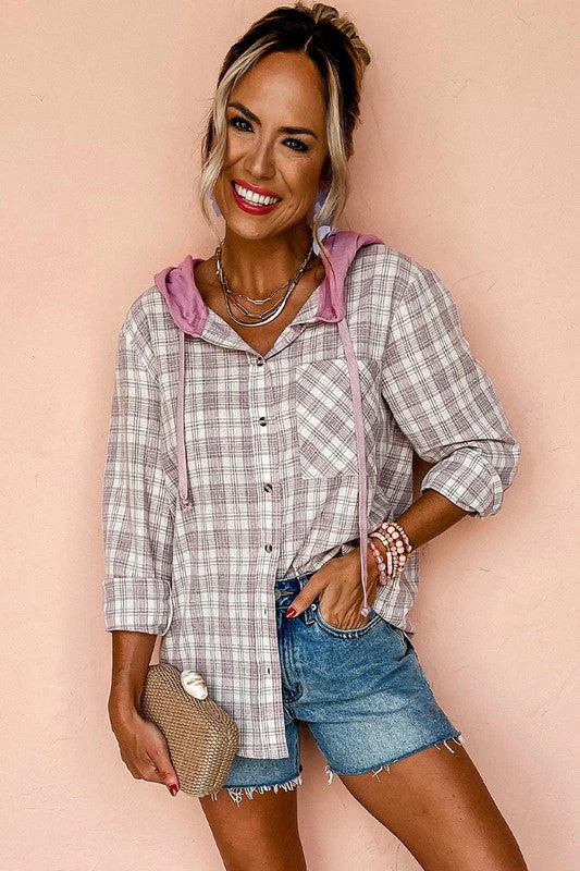 Greta | Loose-fitting, button-down printed hoodie for women - Image 10