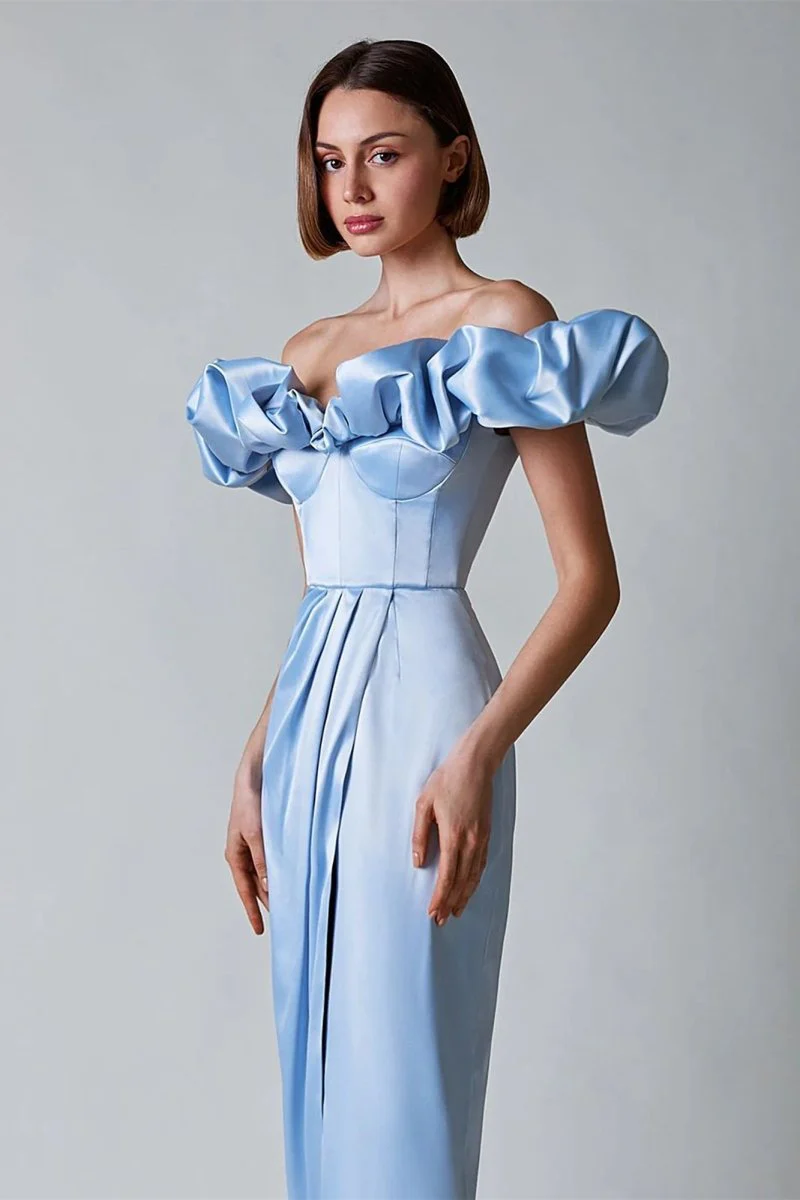 Greta® | Off-The-Shoulder Maxi Dress With Slit And Crystals - Image 3