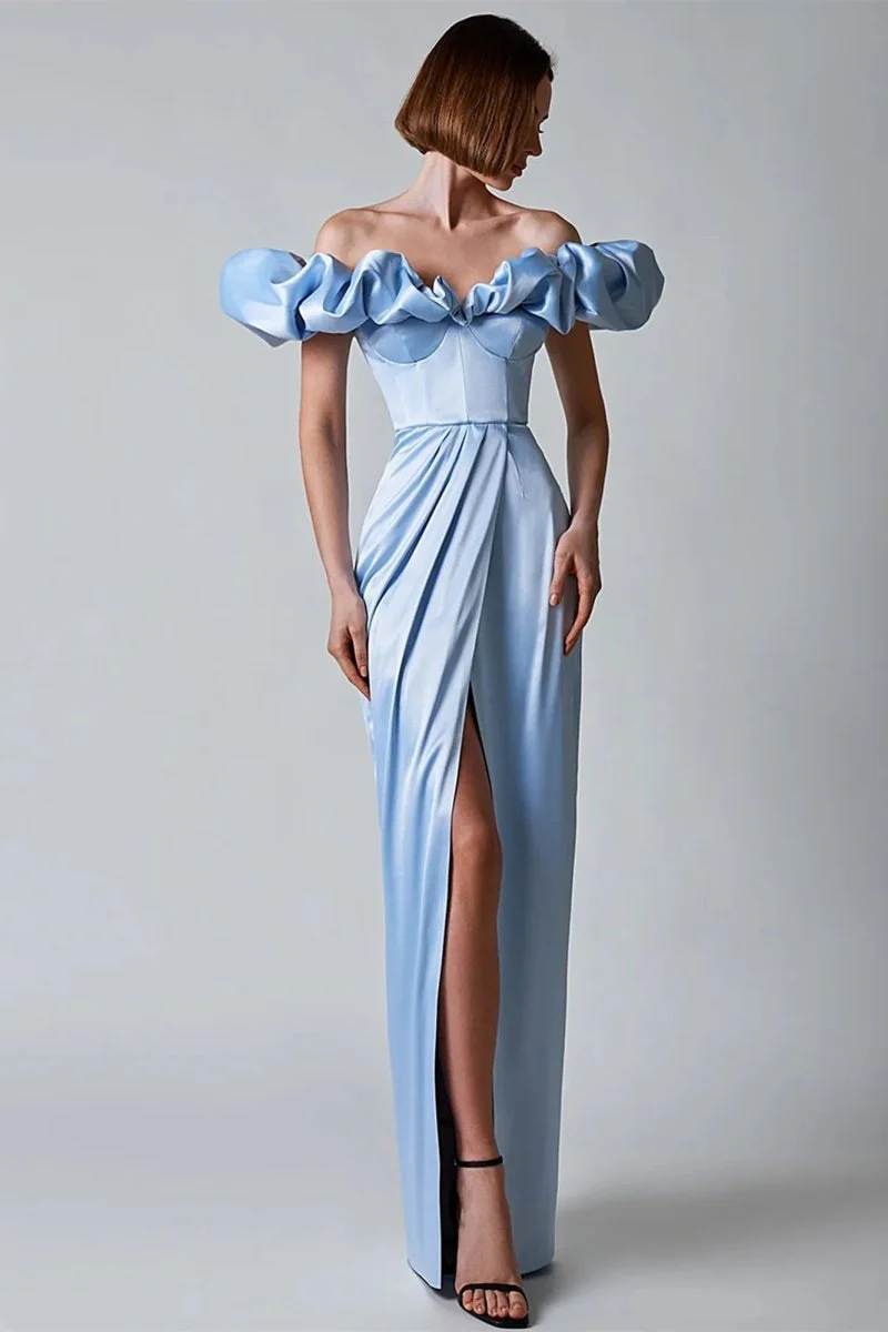 Greta® | Off-The-Shoulder Maxi Dress With Slit And Crystals - Image 5