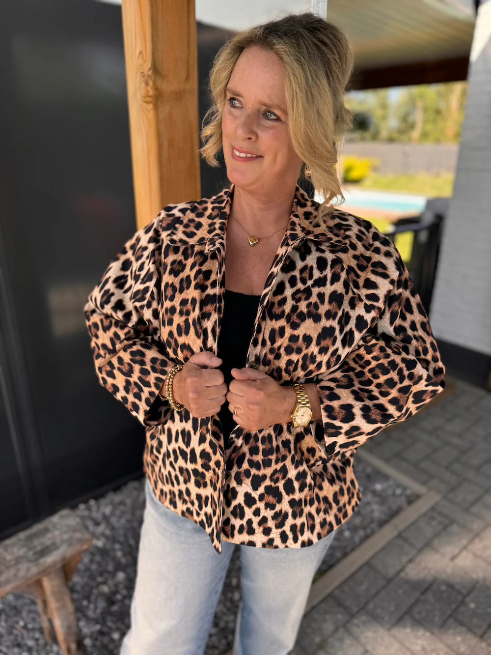 Griselda | Leopard jacket super oversized camel - Image 2