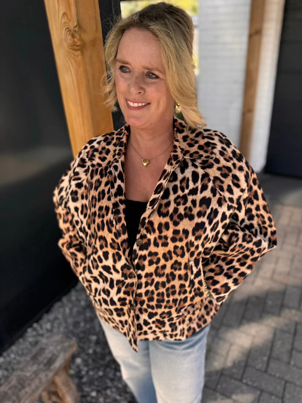 Griselda | Leopard jacket super oversized camel - Image 3