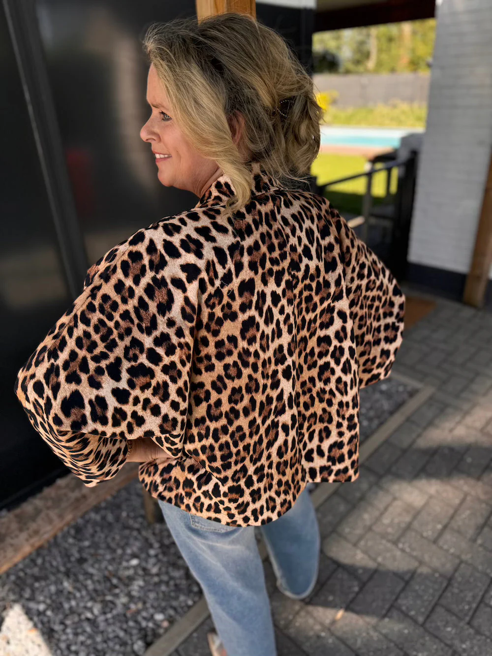 Griselda | Leopard jacket super oversized camel - Image 4
