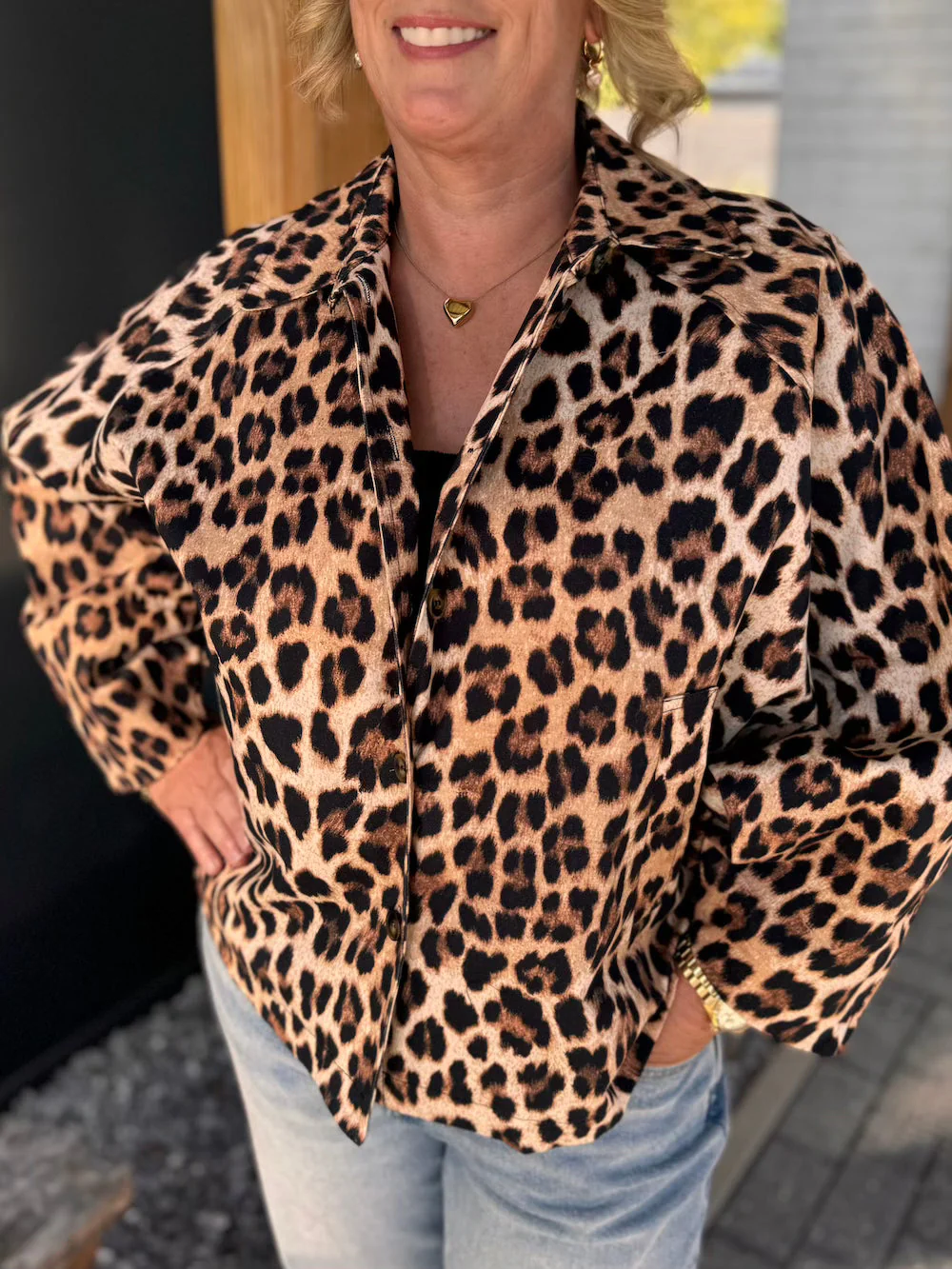 Griselda | Leopard jacket super oversized camel - Image 5