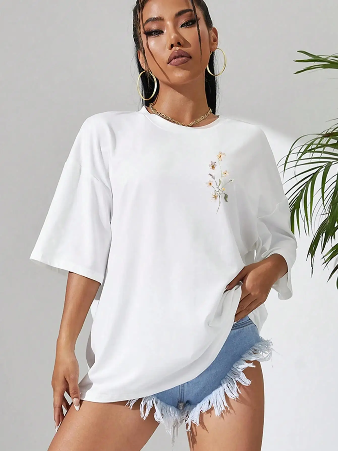 Guadalupe® | Floral women's cotton T-shirt - Image 15