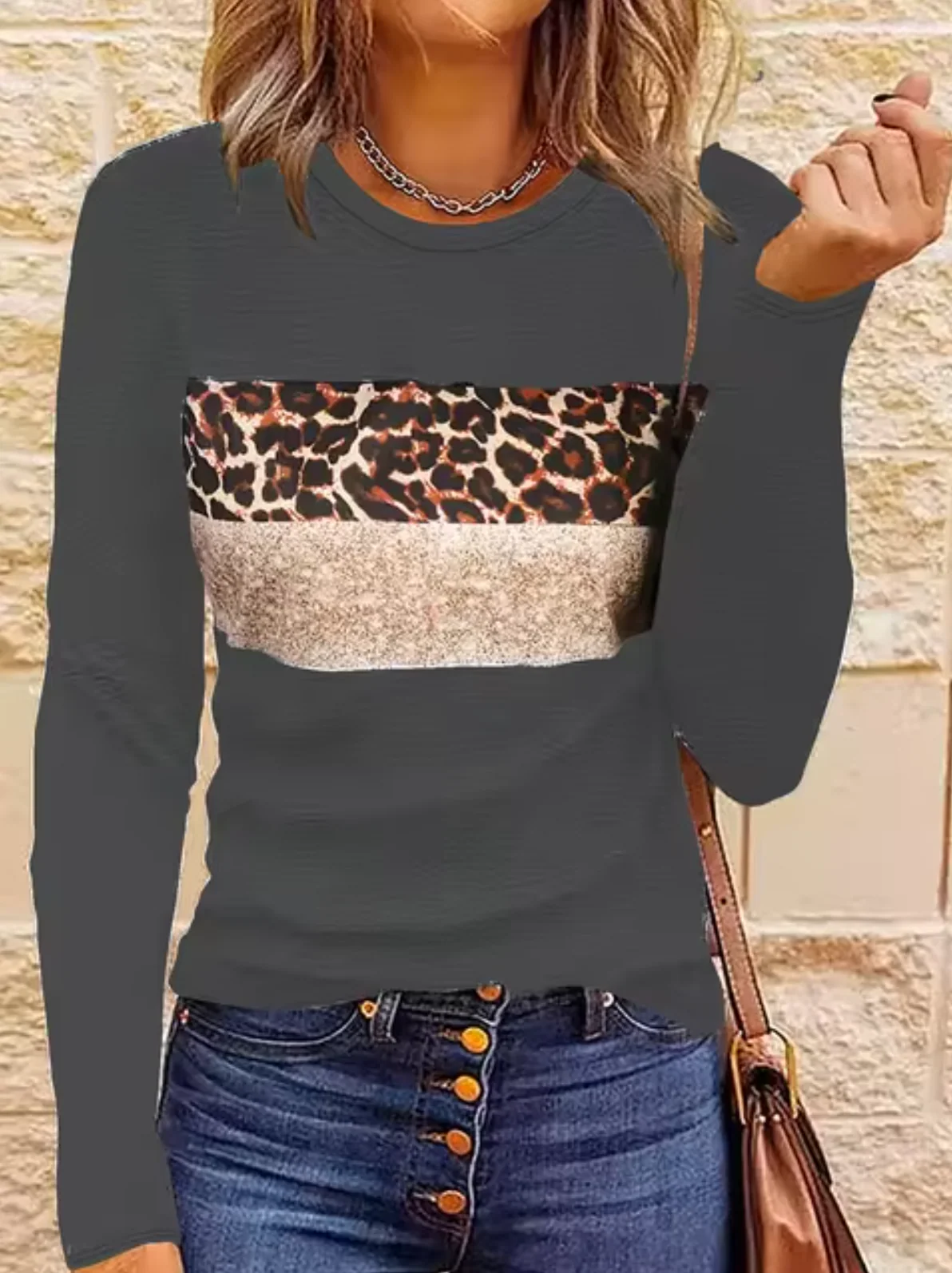 Guadalupe | Long sleeve leopard print t-shirt - Image 6