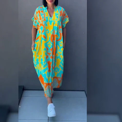 Guadalupe® | Relaxed women's maxi dress with art print - Image 2