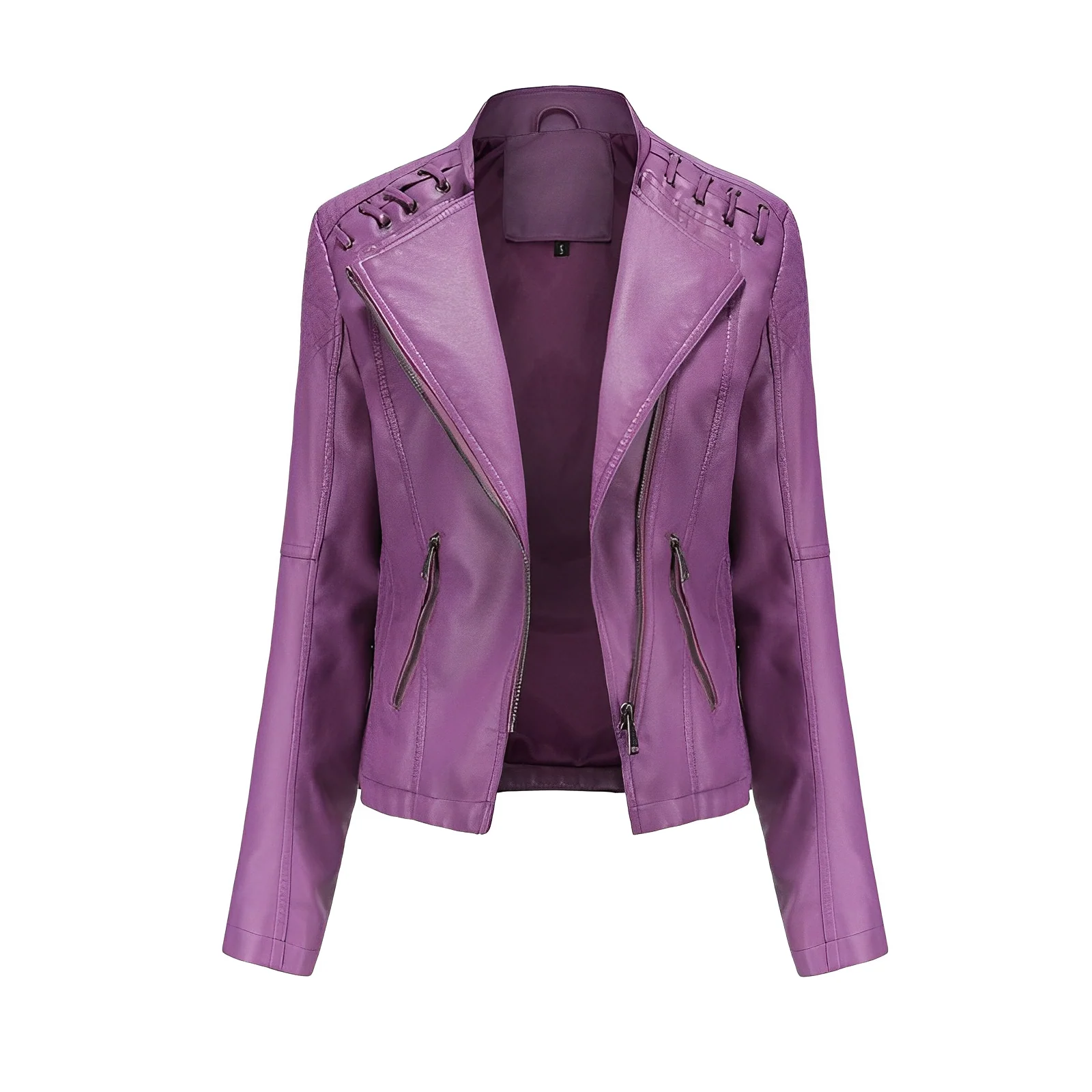 Guillermina | PU leather jacket with zipper - Image 10