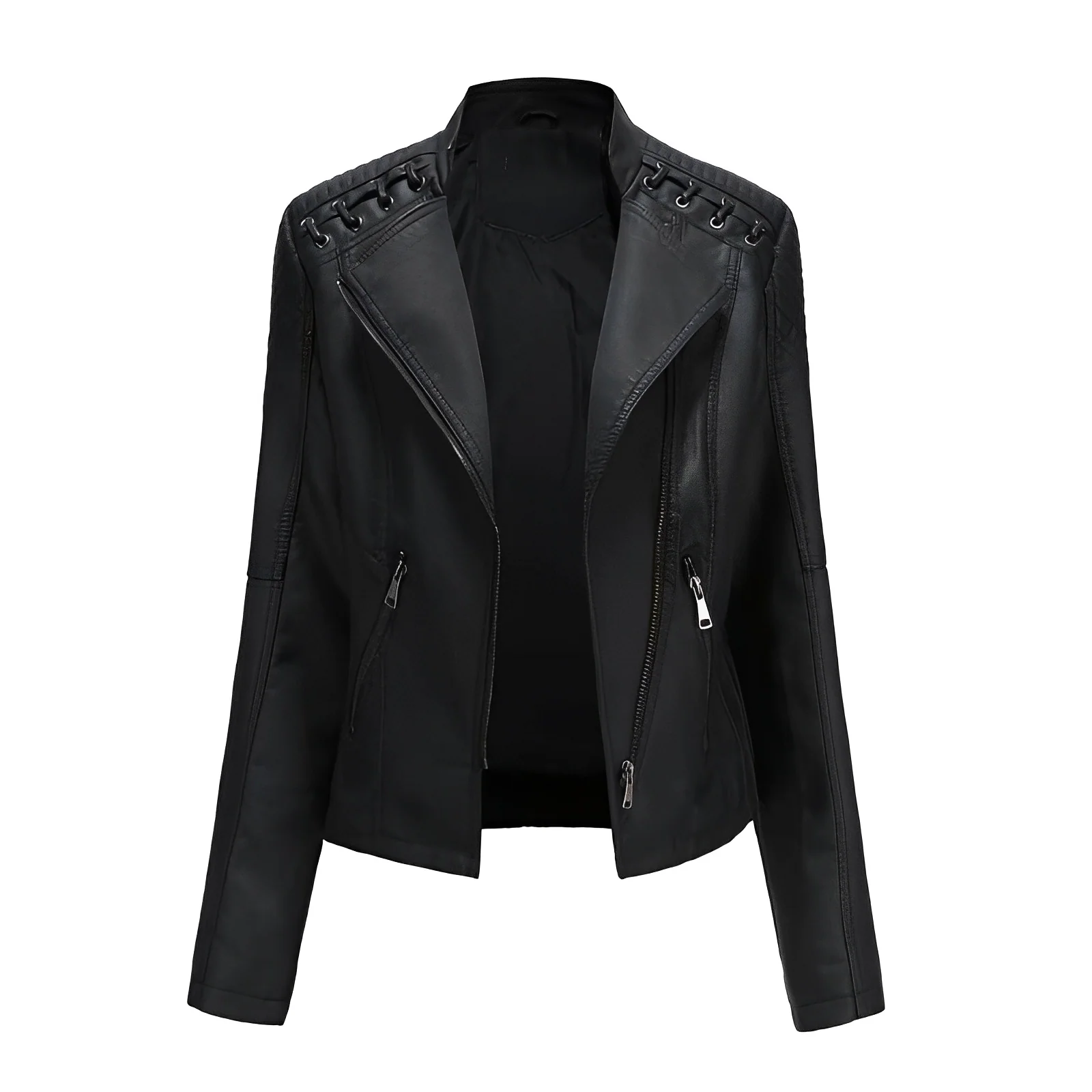 Guillermina | PU leather jacket with zipper - Image 2