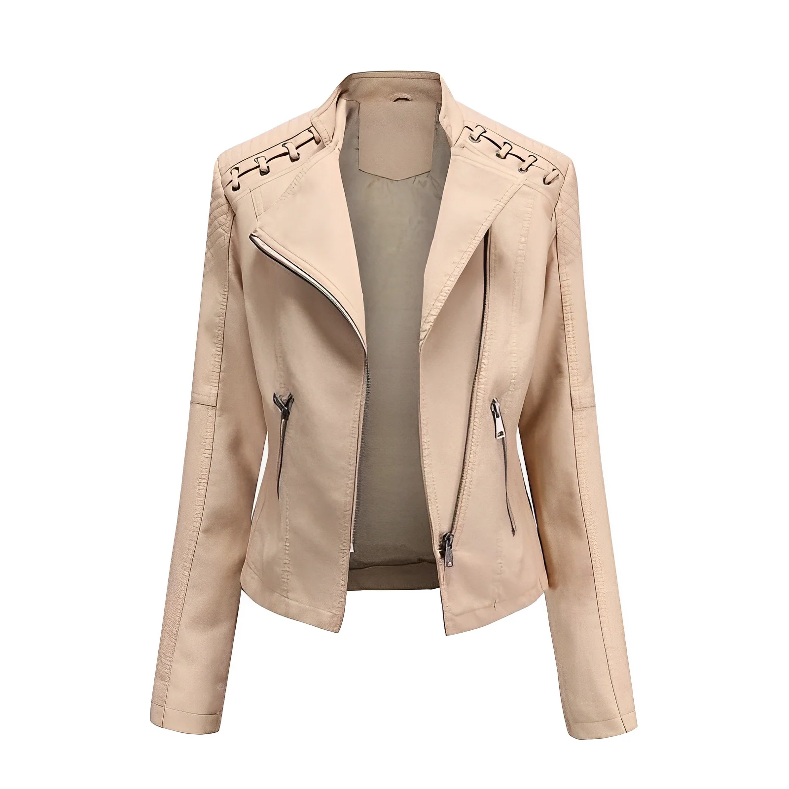 Guillermina | PU leather jacket with zipper - Image 4