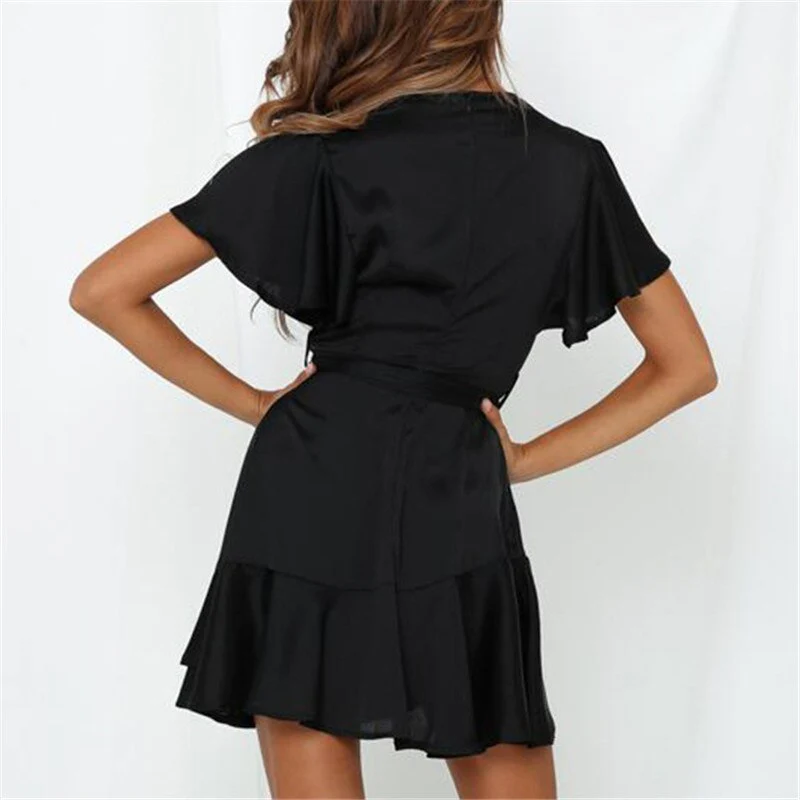 Gwen® | Fashionable Dress With Charming Ruffles And V-Neck - Image 4