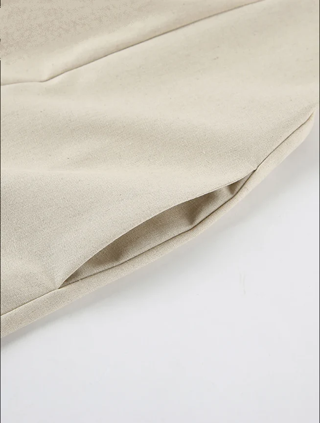 Habiba® | Khaki Linen A-Line Dress With Pockets - Image 7