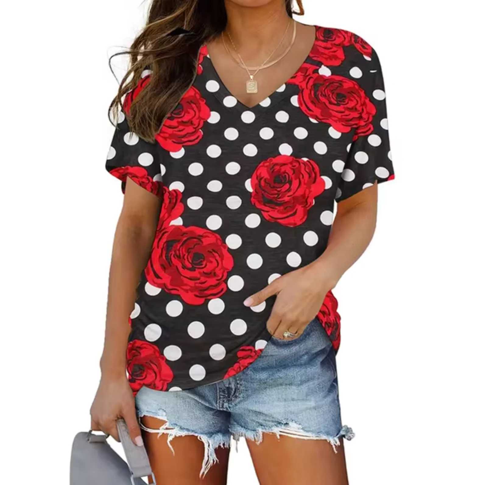 Hailey® | Printed V-Neck T-Shirts - Image 4