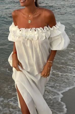 Halima® | Shoulder-Hugging Midi Dress