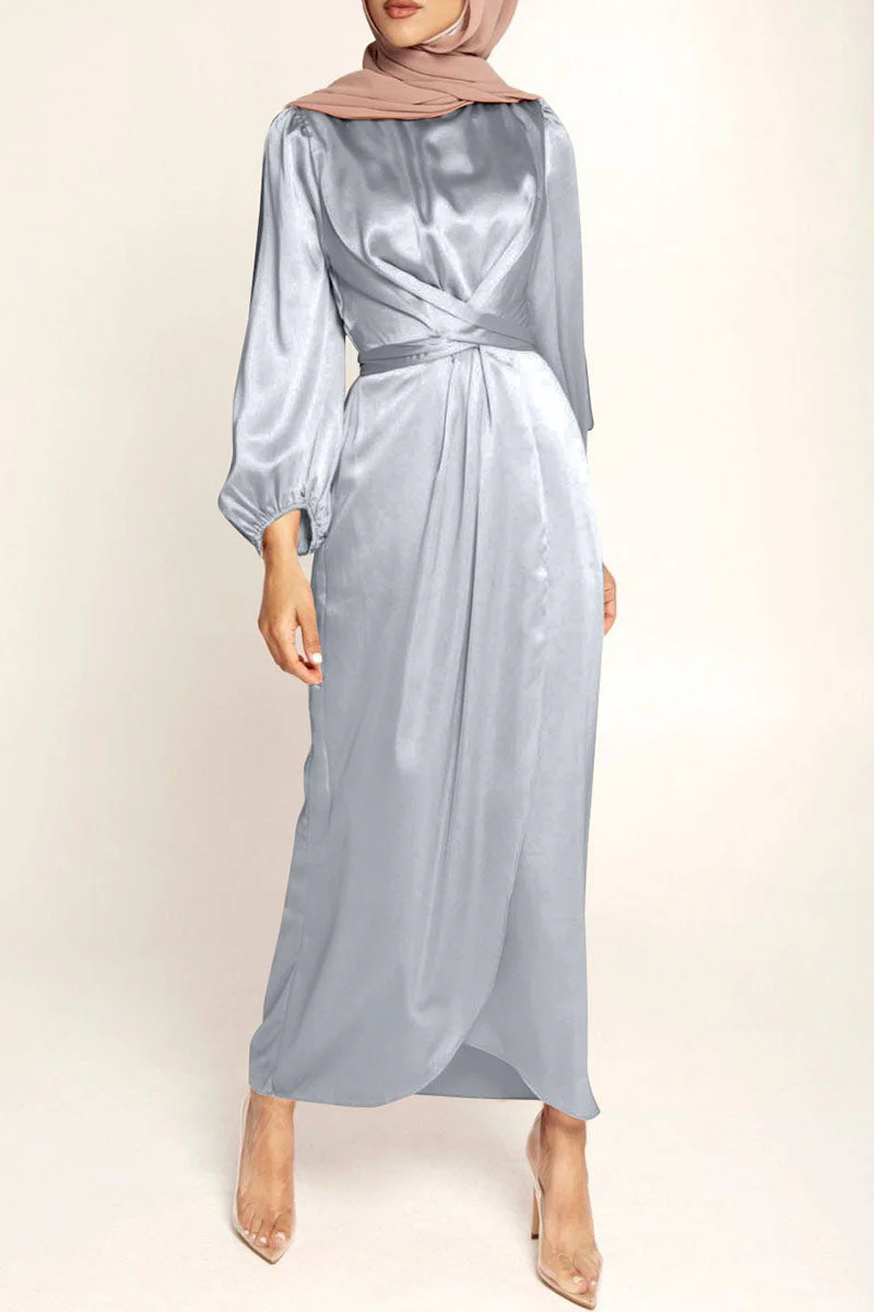 Hana | Fashion Stars Solid Patchwork O-Neck A-Line Dresses - Image 11