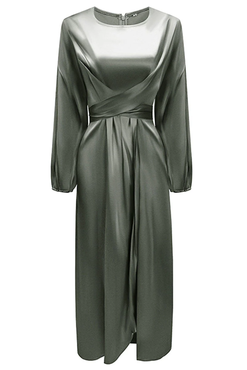 Hana | Fashion Stars Solid Patchwork O-Neck A-Line Dresses - Image 15