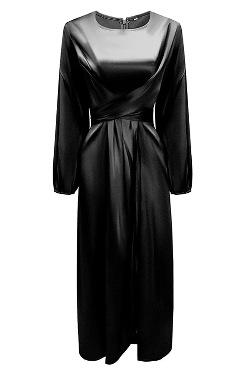 Hana | Fashion Stars Solid Patchwork O-Neck A-Line Dresses - Image 19