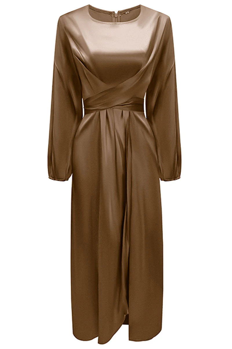 Hana | Fashion Stars Solid Patchwork O-Neck A-Line Dresses - Image 21