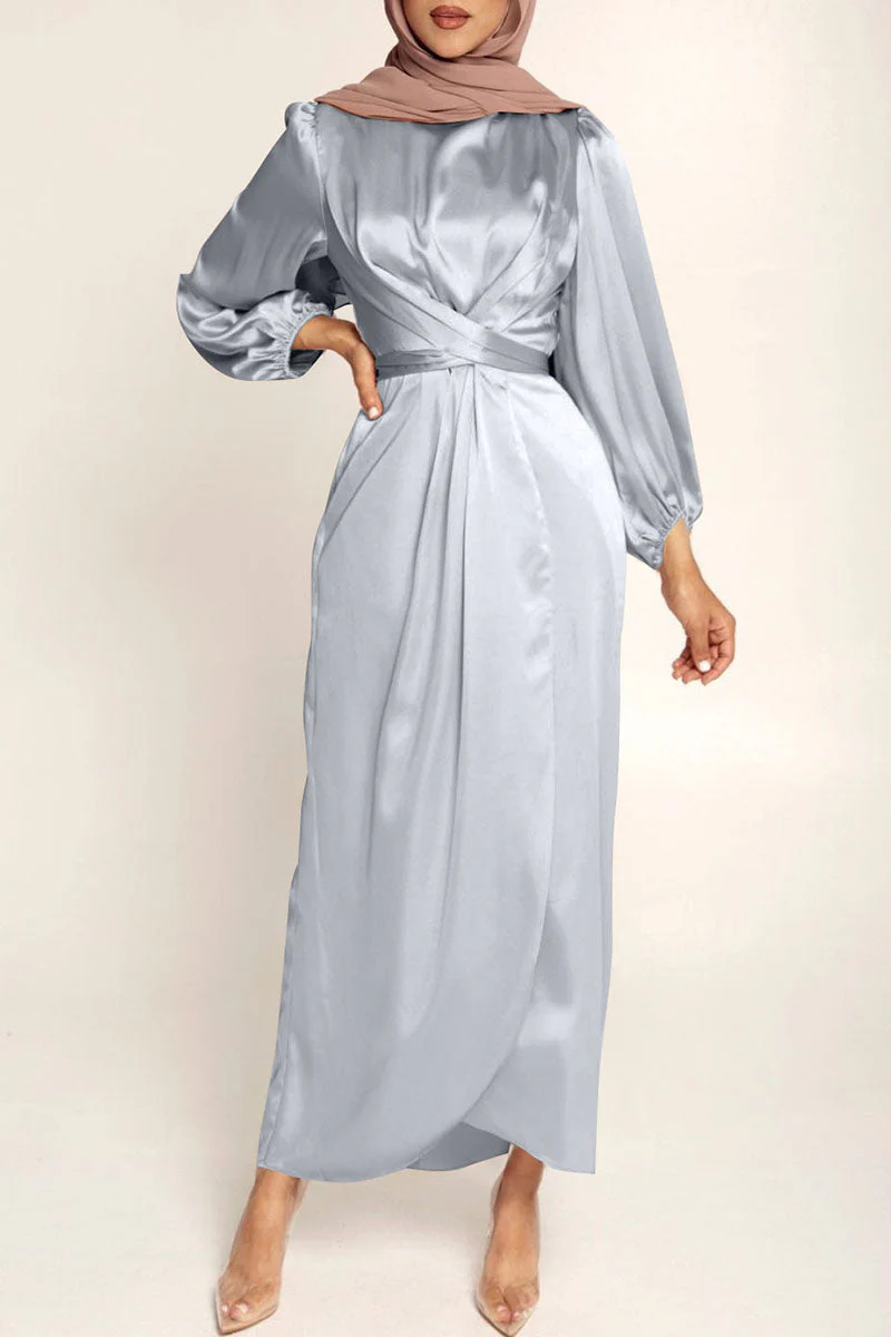 Hana | Fashion Stars Solid Patchwork O-Neck A-Line Dresses - Image 5