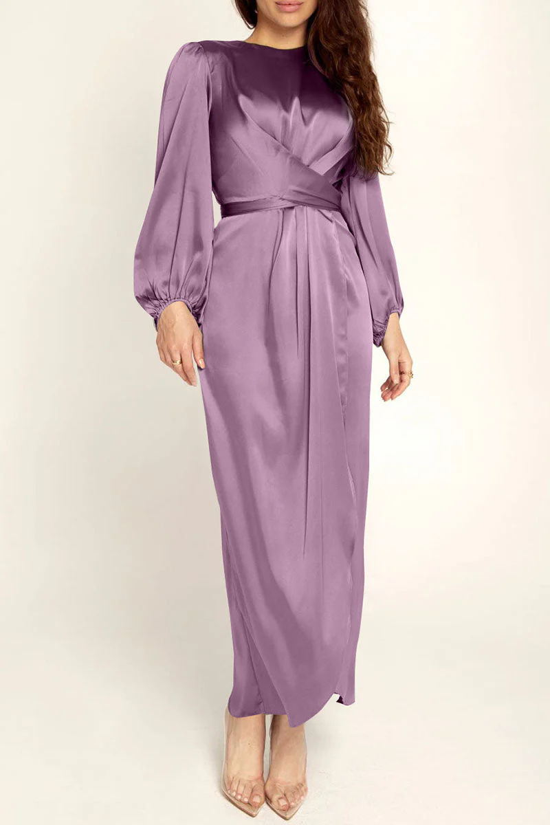 Hana | Fashion Stars Solid Patchwork O-Neck A-Line Dresses - Image 7