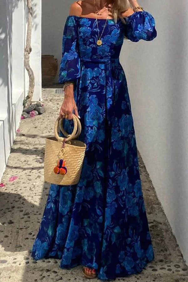 Hana® | Flower Print Maxi Dress