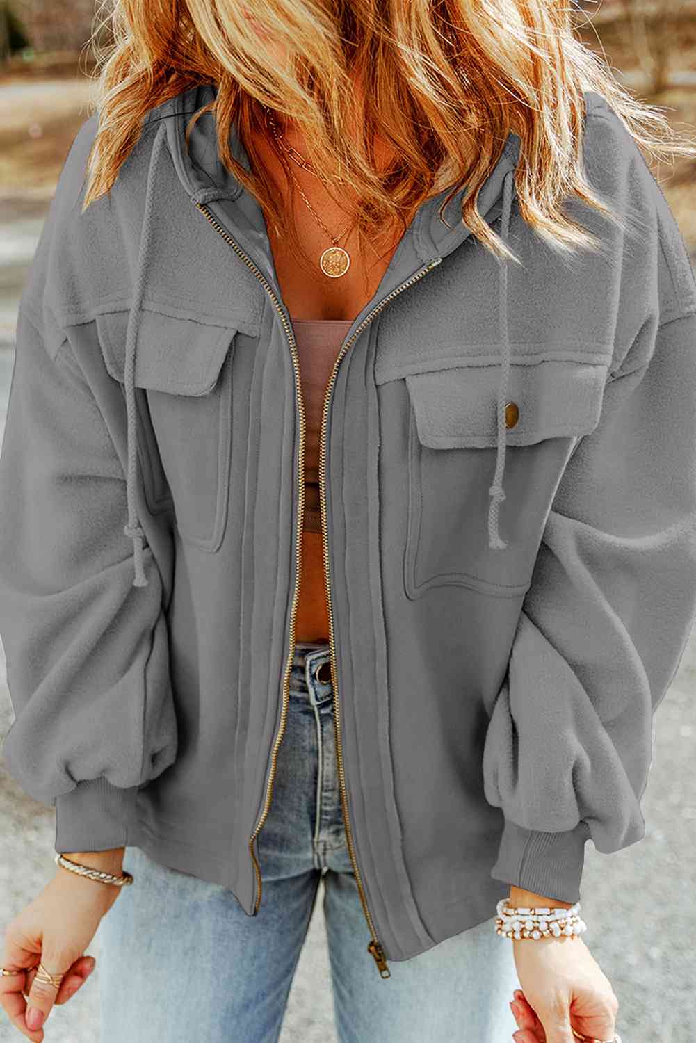 Hana | Jacket with zip, hood and drawstring - Image 10