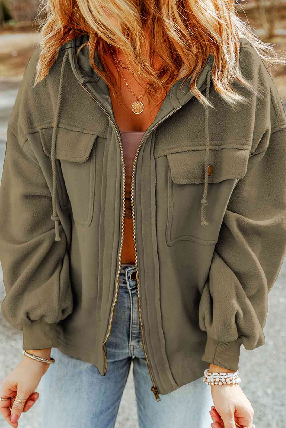 Hana | Jacket with zip, hood and drawstring - Image 14