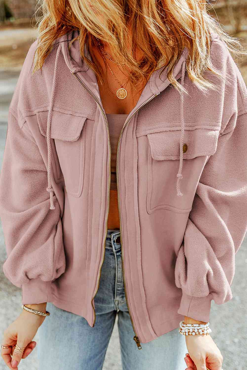 Hana | Jacket with zip, hood and drawstring - Image 6