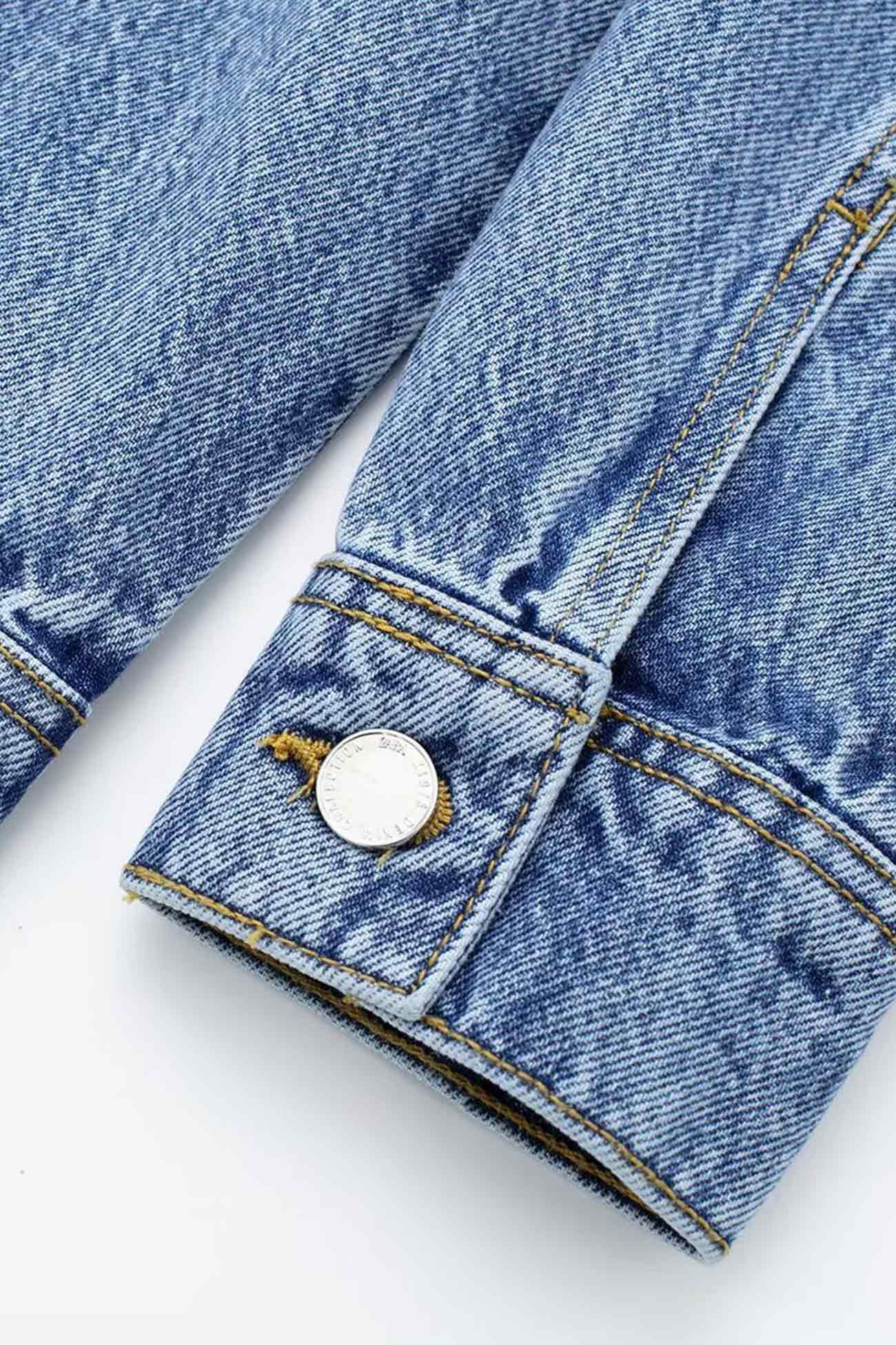 Hanna | Long sleeve denim jumpsuits with pockets and high waist - Image 9