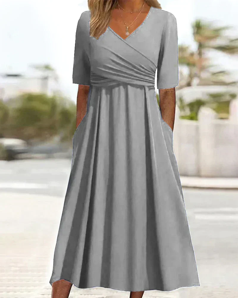 Hannah® | Women'S Short-Sleeved Wrap Dress, Elegant And Versatile - Image 5