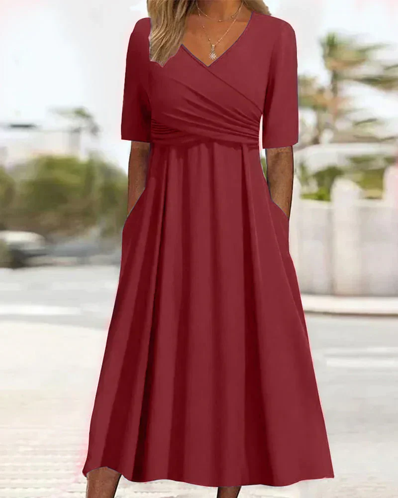 Hannah® | Women'S Short-Sleeved Wrap Dress, Elegant And Versatile - Image 6