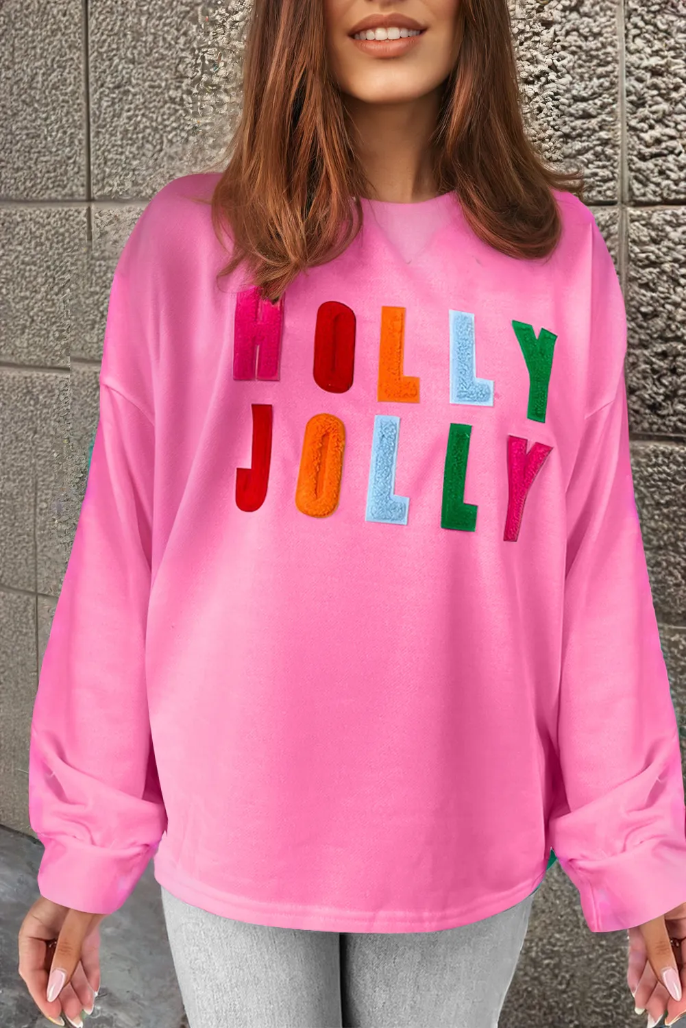 Hannelore | HOLLY JOLLY crew neck long sleeve top - Image 4