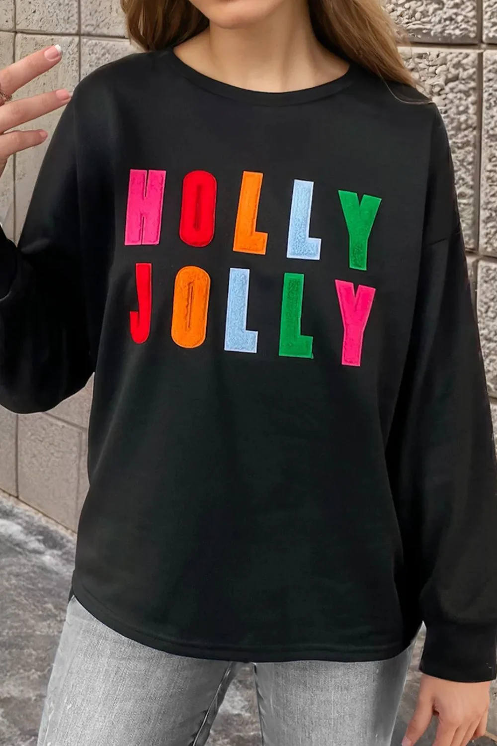 Hannelore | HOLLY JOLLY crew neck long sleeve top - Image 6