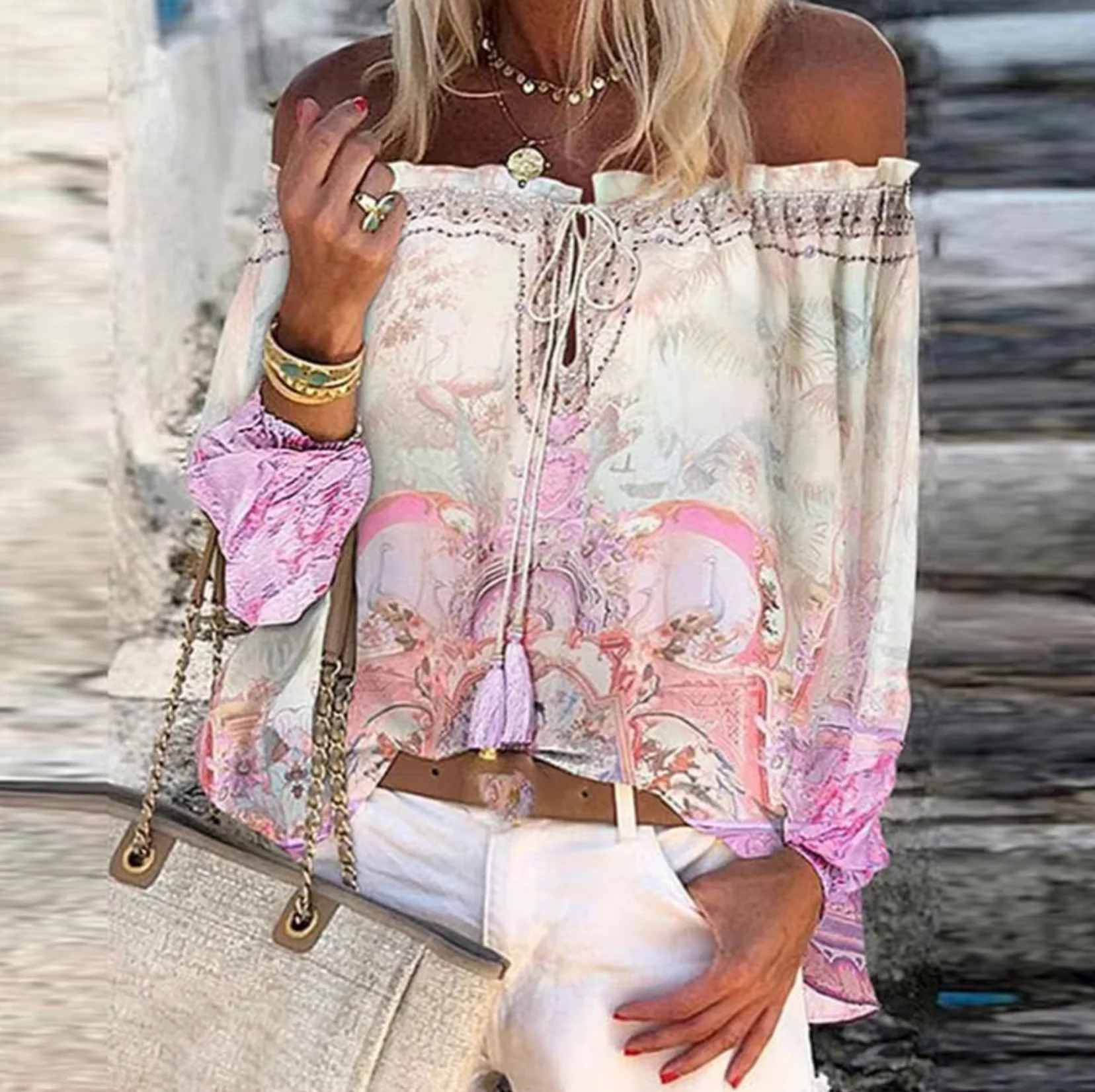 Harper® | Vintage Blouse With Long Sleeves - Image 3