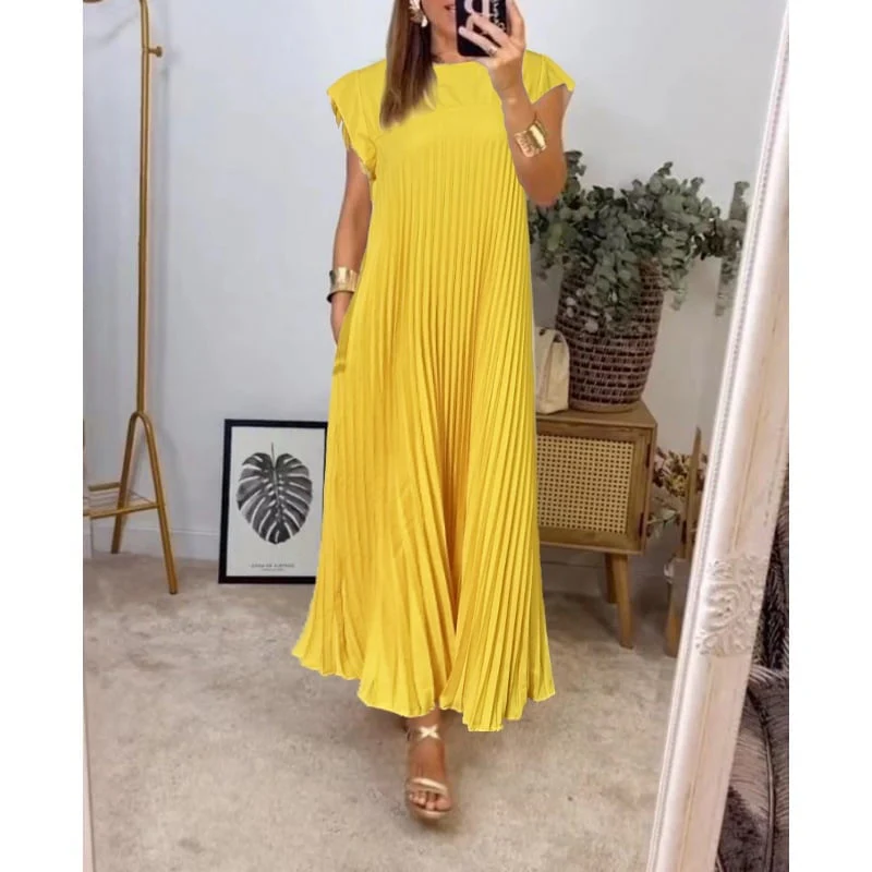Harriet® | Chic Pleated Cotton Dress - Image 13