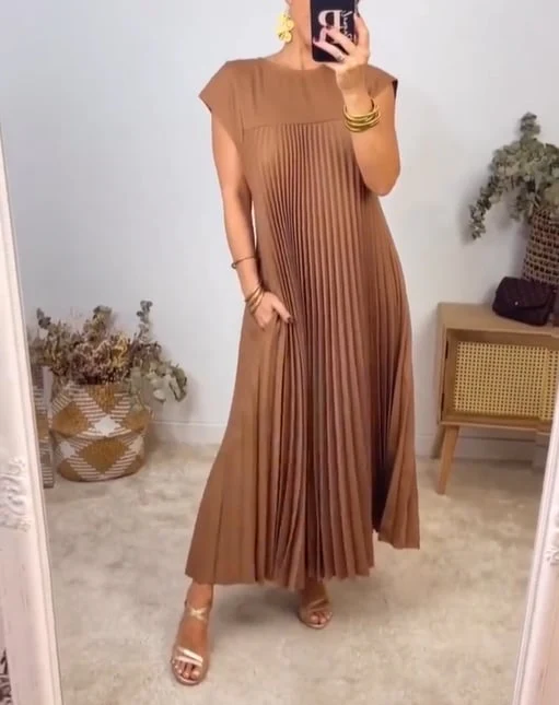 Harriet® | Chic Pleated Cotton Dress - Image 14