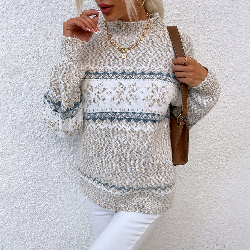 Harriet | Chic sweater with a snowflake pattern - Image 2