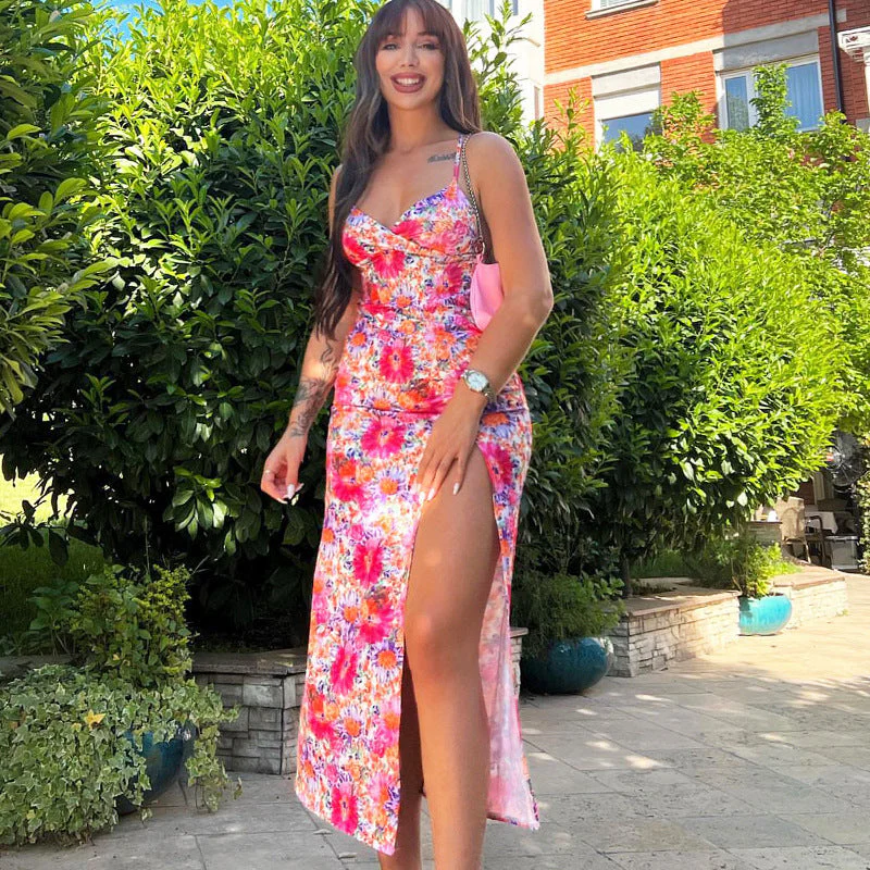 Harriet® | Women'S Floral Maxi Dress With High Slit - Image 6
