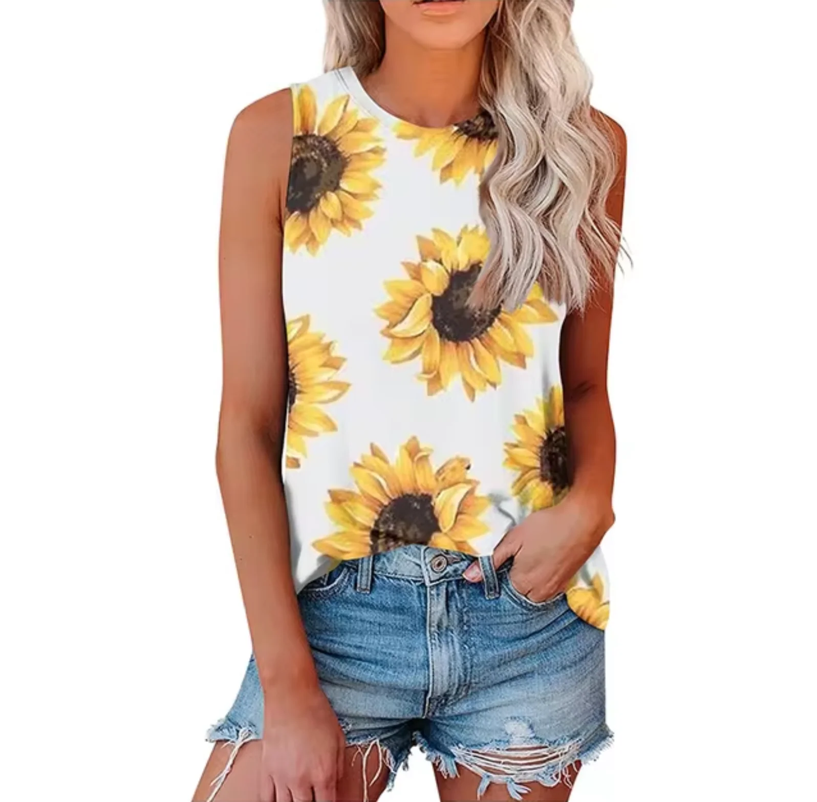 Hayden® | Sunflower Print Tank Top