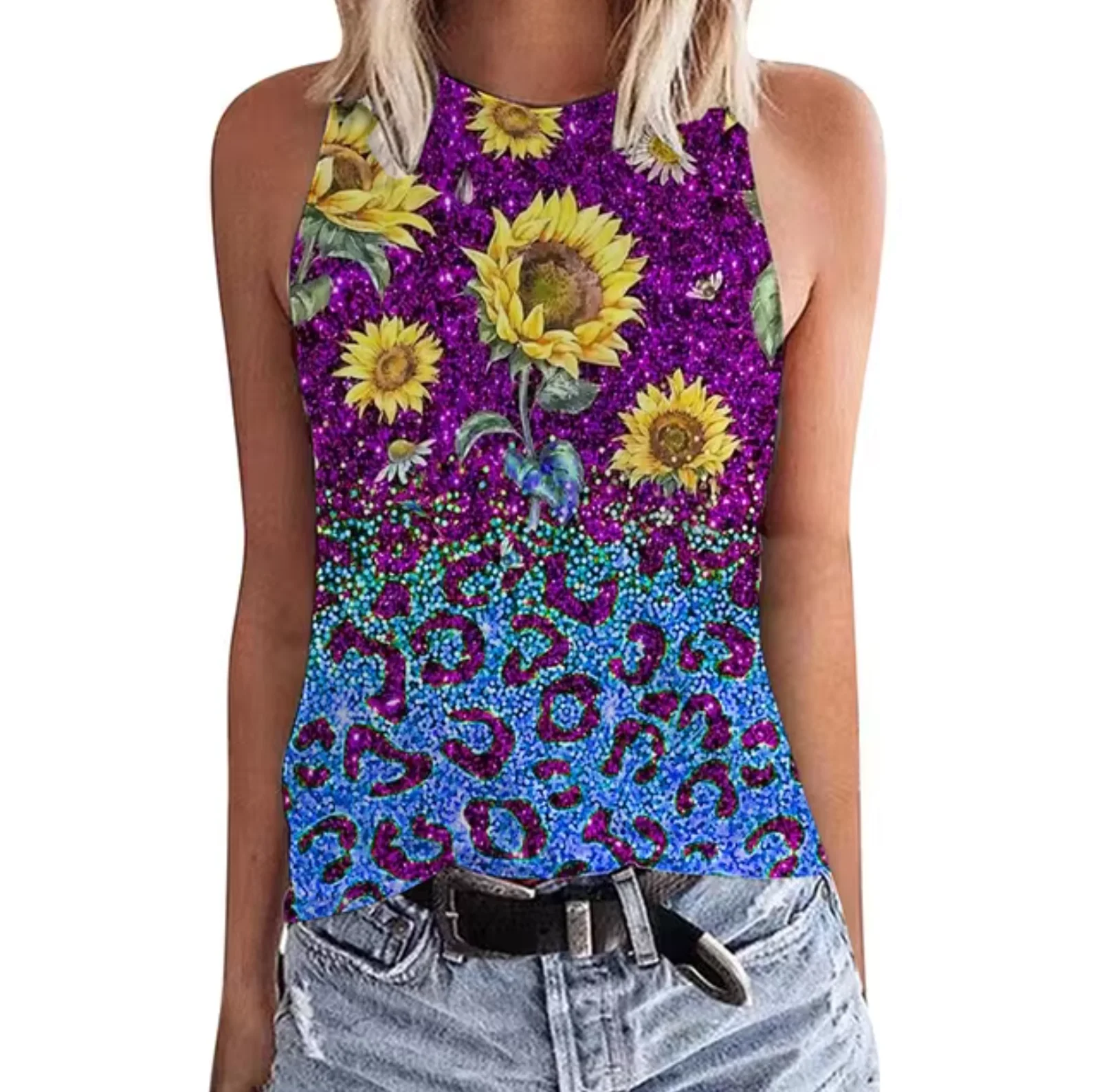 Hayden® | Sunflower Print Tank Top - Image 10