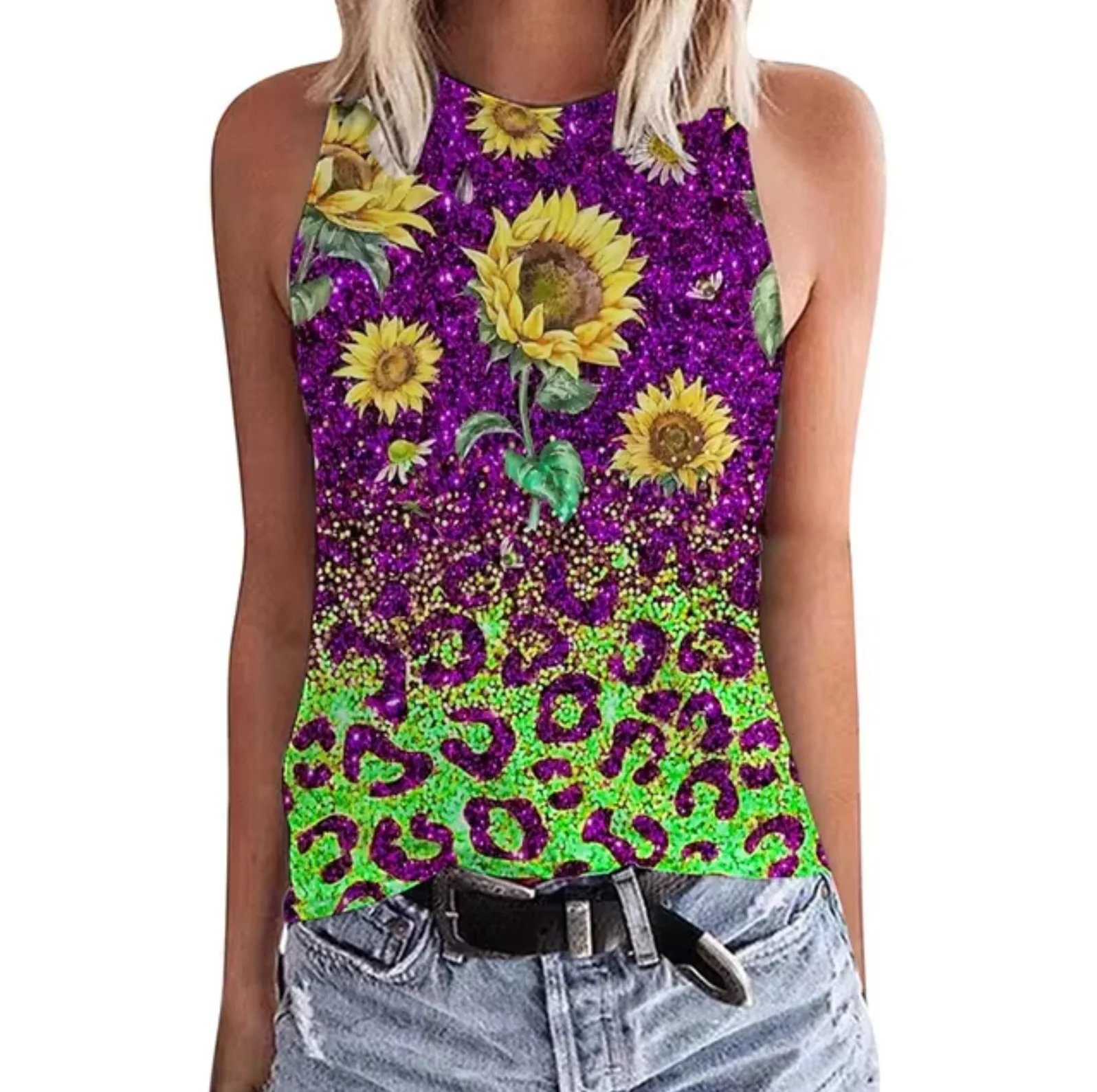 Hayden® | Sunflower Print Tank Top - Image 2