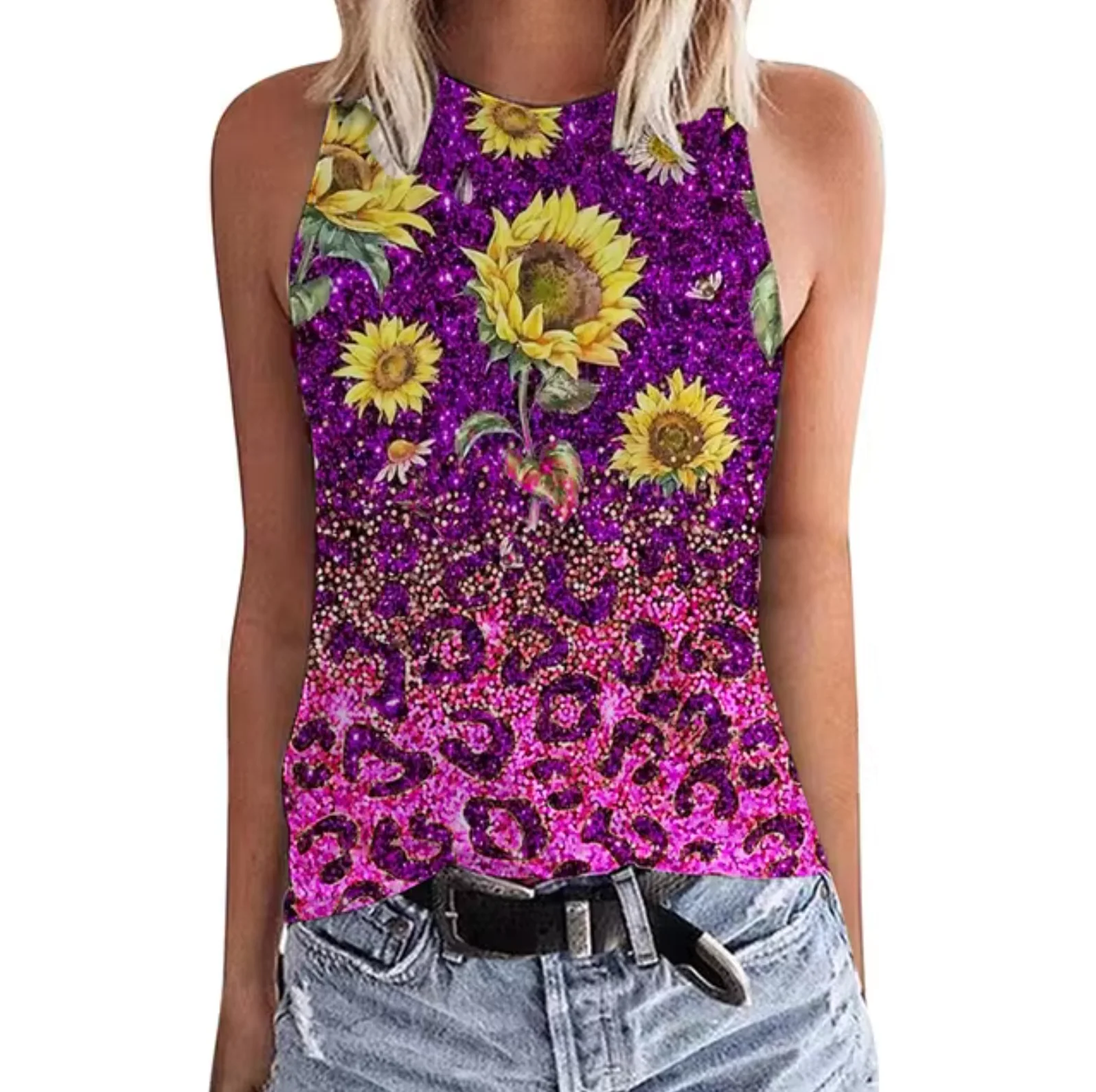 Hayden® | Sunflower Print Tank Top - Image 3
