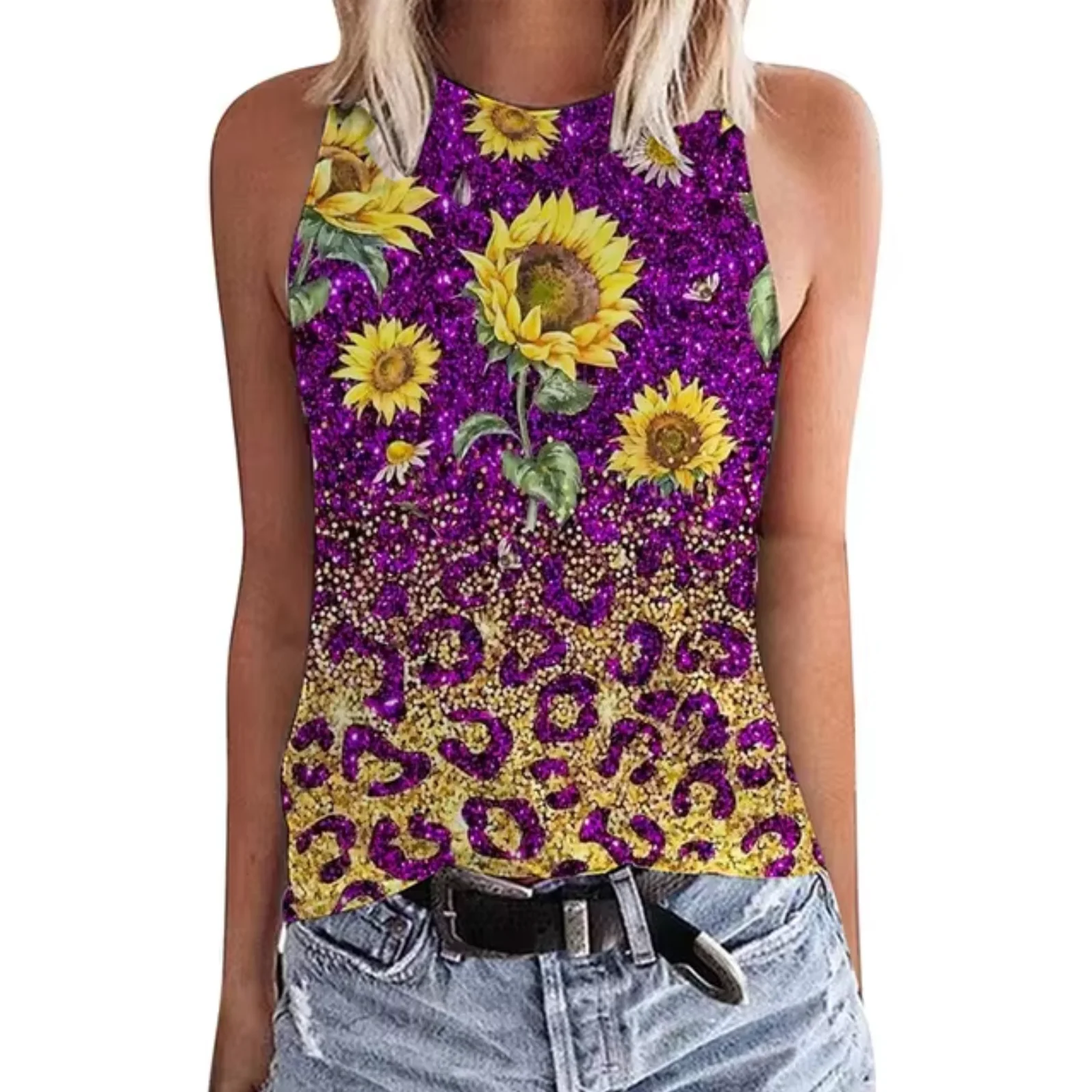 Hayden® | Sunflower Print Tank Top - Image 5