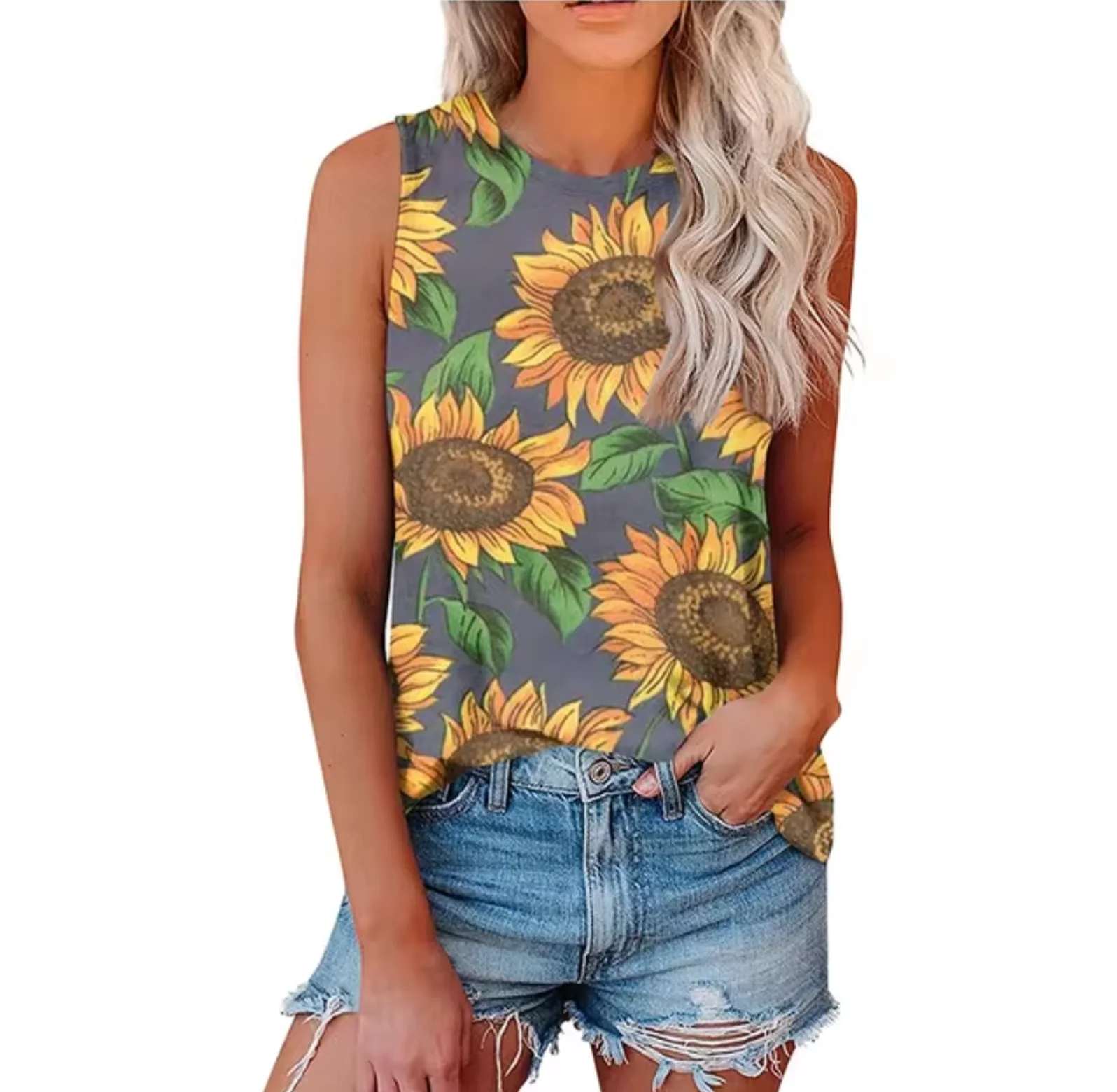 Hayden® | Sunflower Print Tank Top - Image 6