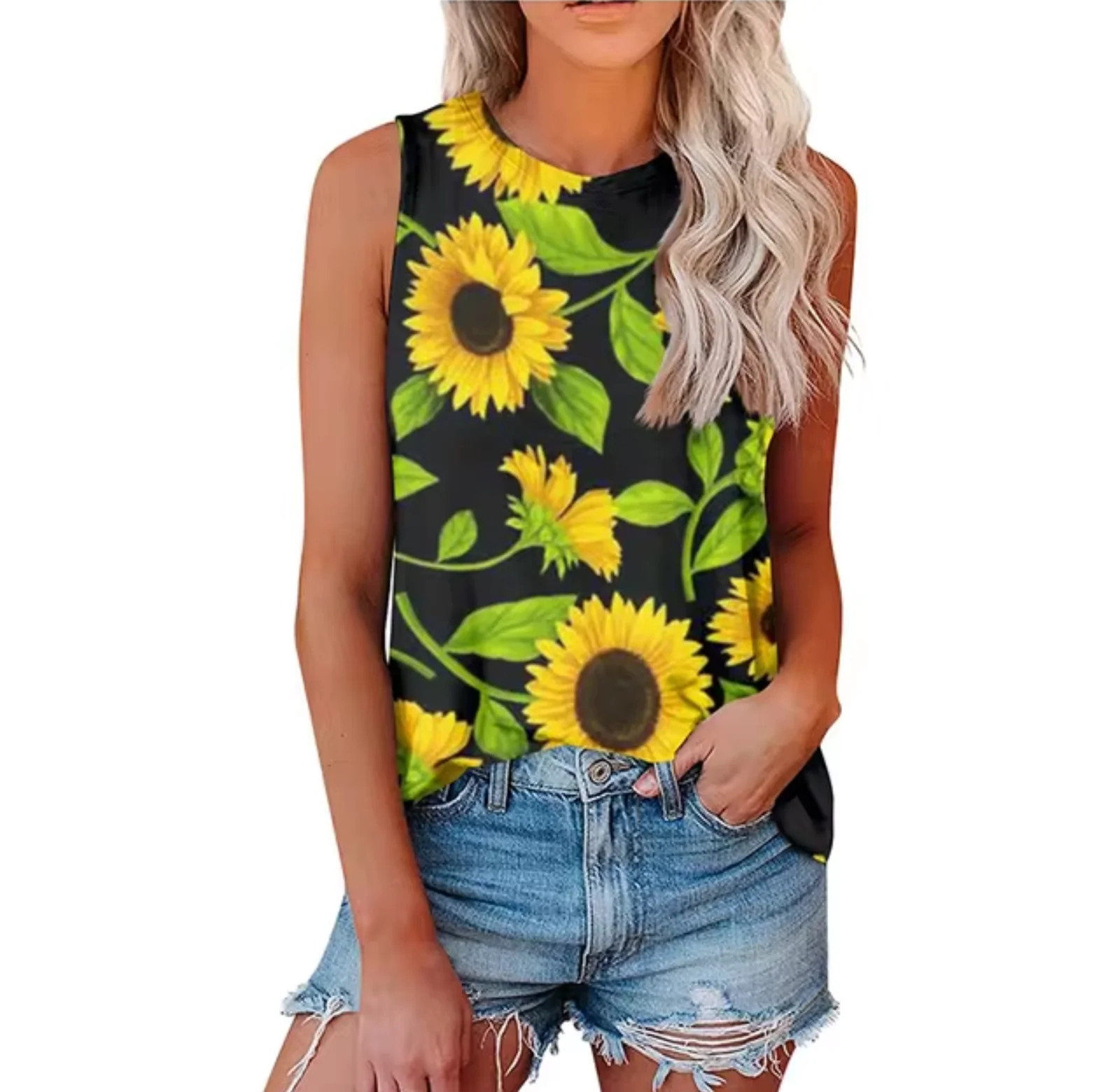 Hayden® | Sunflower Print Tank Top - Image 7